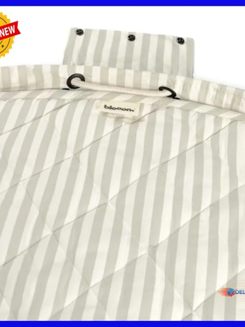 2-in-1 Quilted Play Mat & Storage Bag, Portable 47 Inch, Machine Washable